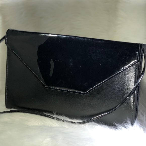 Vintage Handbags - Vintage Black Envelope Clutch Handbag